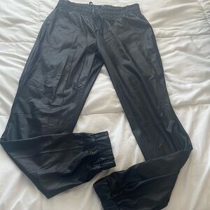 Fake leather pants